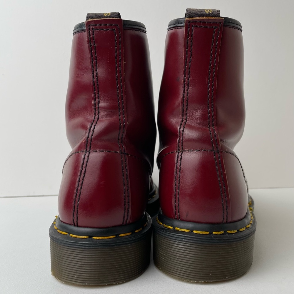 Vintage Dr. Martens 1460 Red Smooth Leather Boots UK 8 - Picture 11 of 16